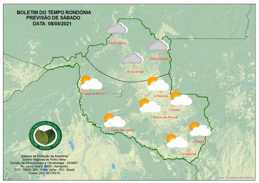 PREVISÃO PARA SÁBADO: Tempo continua ameno pela manhã e a tarde o calor volta a aparecer 