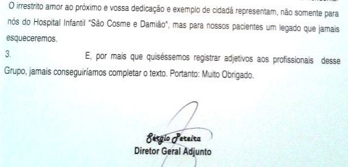 AGRADECIMENTO - Uma voluntária que segue seu caminho