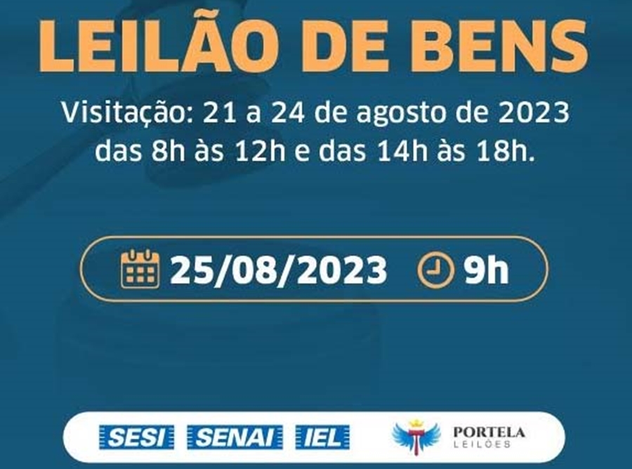 CHANCE: FIERO promove leilão de bens móveis em Rondônia