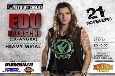 Edu Falaschi, ex vocalista do Angra, faz show nesta sexta no Grego Original Pub de Porto Velho