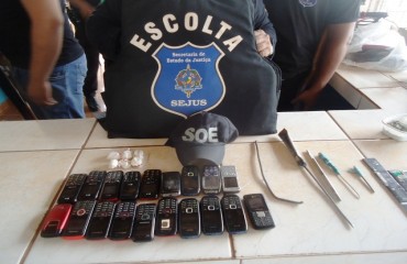 GUAJARÁ - Agentes vistoriam presídio e encontram celulares, drogas e outros objetos proibidos – Fotos 