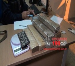 Polícia Militar apreende quase 10 Kg de Maconha e prende suspeito