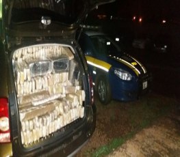 Jovem é preso com 1 tonelada de maconha em carro roubado