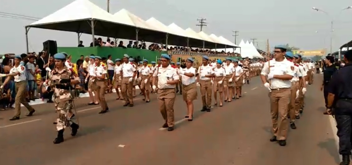 Cerimônia em Porto Velho: Assista ao desfile cívico das escolas