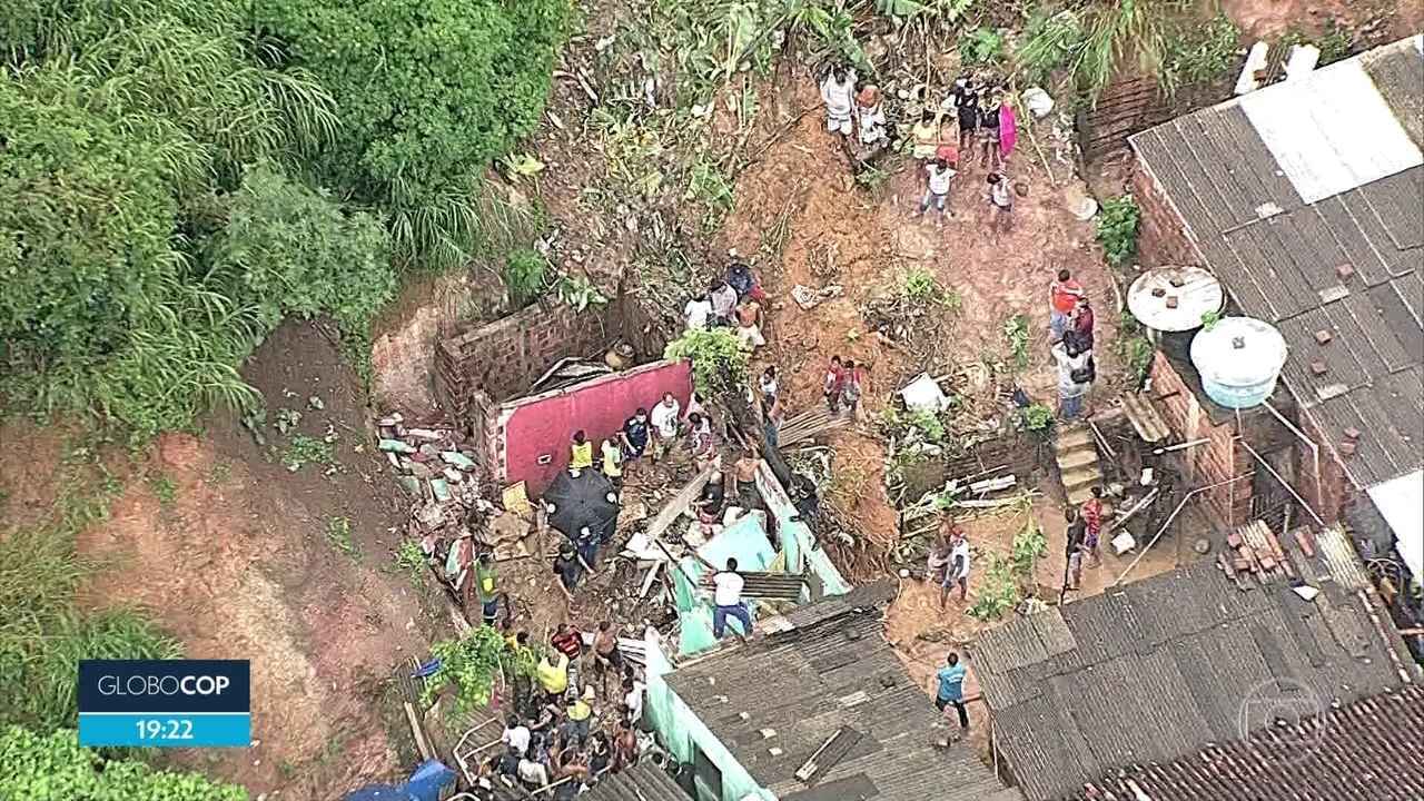 TEMPESTADE: Deslizamento de barreira cinco mortos entre eles um bebê de 3 meses