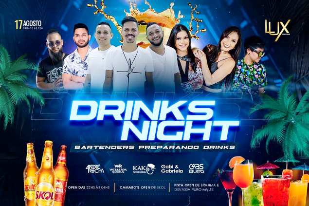 Confira os sorteados para Drinks Night na Lux