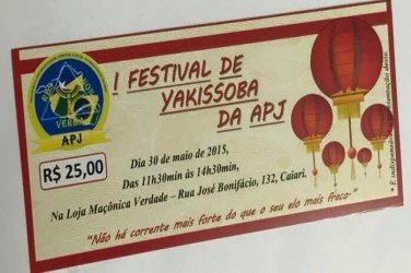 I Festival de Yakissoba da Loja Maçônica Verdade