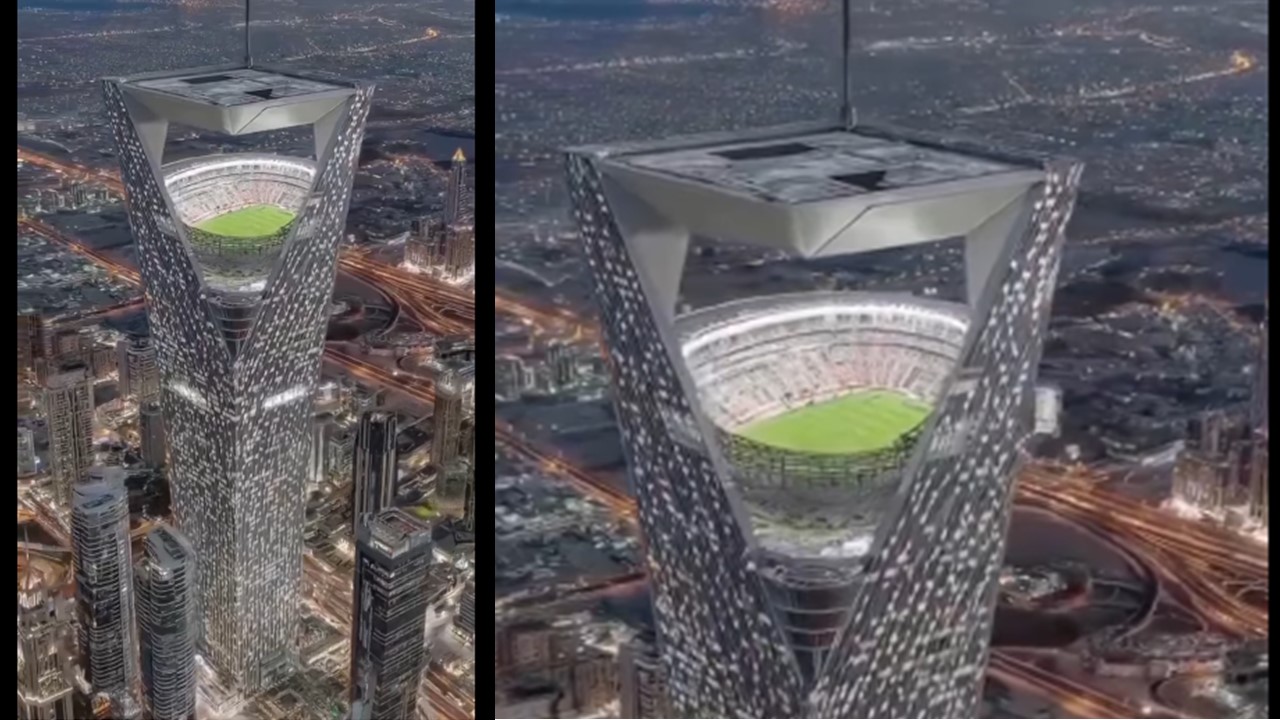 LINDO, NÉ?: Arábia Saudita construirá estádio em cobertura de prédio a 350 metros 