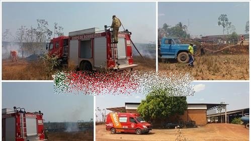 Incêndio de grandes proporções mobiliza Bombeiros e coloca fábrica em risco