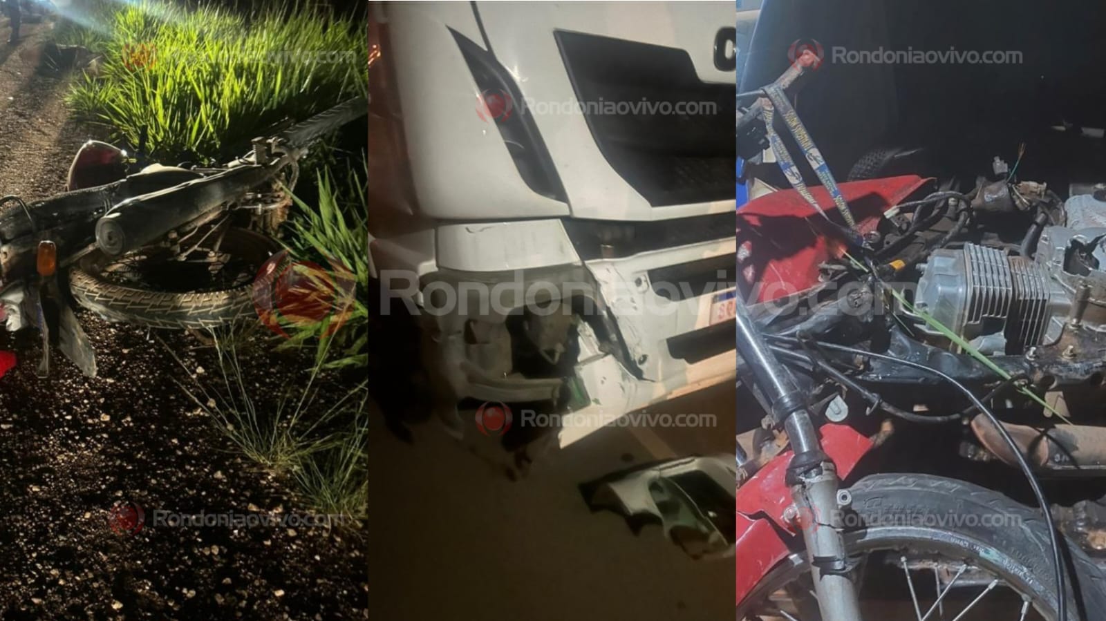 GRAVE: Dois ficam feridos após moto atropelar capivara e bater em carreta na BR-364