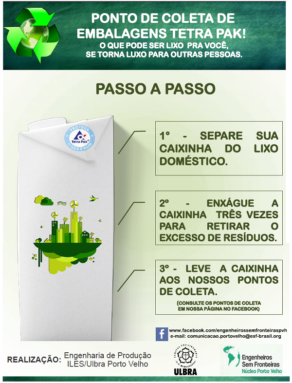 PROJETO DE EXTENSÃO : Alunos de Engenharia de Produção criam ponto de coleta de caixas tetra pak