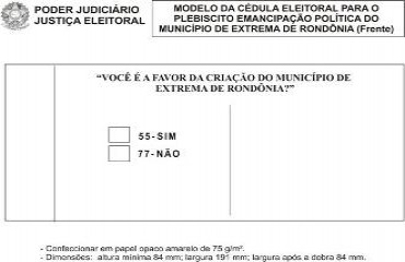 PONTA DO ABUNÃ – Todos os eleitores de Porto Velho devem participar do plebiscito marcado para 28 de fevereiro