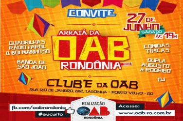 “Arraiá da OAB 2015” é neste sábado (27) no Clube do Advogado