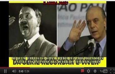 Site de Haddad reproduz vídeo que relaciona Serra a Hitler