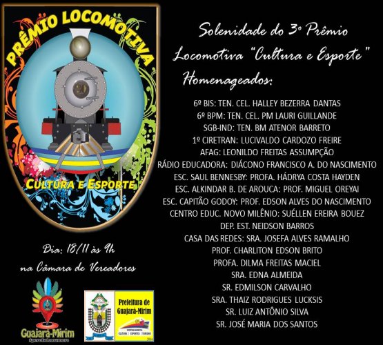 Homenageados no Prêmio Locomotiva são anunciados