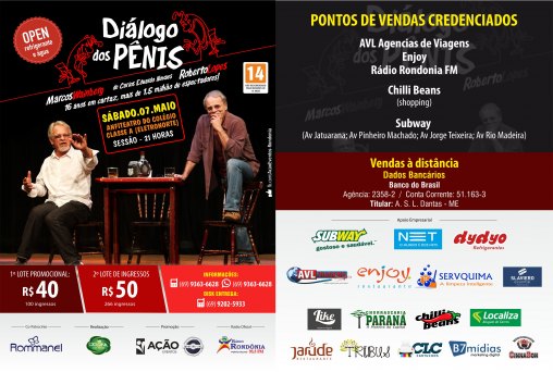 Comédia ‘Diálogo dos Pênis’ faz apresentação em Porto Velho