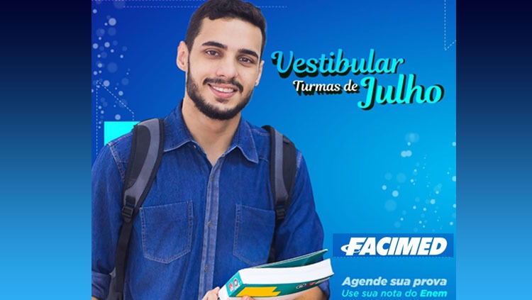 Estão abertas as inscrições para o Vestibular Agendado Turmas de Julho 2019