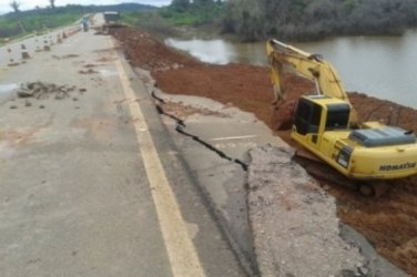 Obras para recuperar trecho são iniciadas