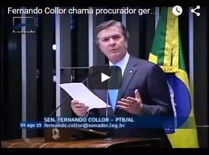 Collor xinga Janot de ‘filho da puta’ durante discurso no Senado - VÍDEO