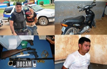 Bando de assaltantes é desmantelado após polícia prender um dos integrantes com moto furtada - Confira fotos