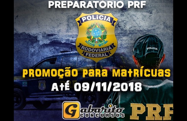 Estão abertas as matrículas para o curso específico da PRF