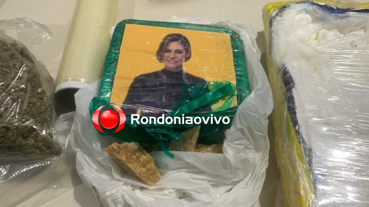DROGA PURA: Mulheres do CV são presas com tablete de cocaína com foto da Michele Bolsonaro 