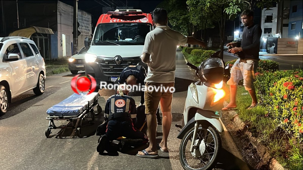PERDEU O CONTROLE : Motociclista fica ferida após sofrer acidente na Rio de Janeiro 
