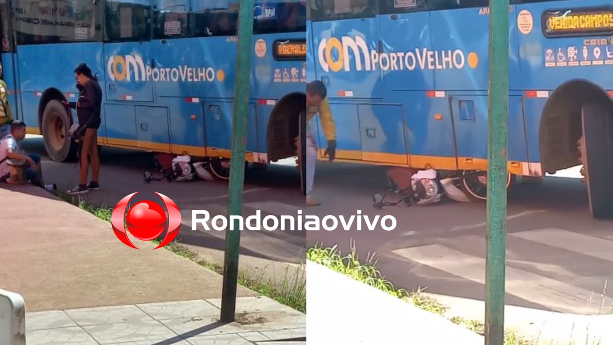 VEJA O VÍDEO: Motocicleta é arrastada por ônibus na Jatuarana 