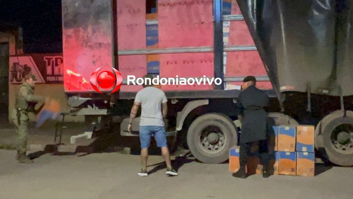 TRÁFICO: Caminhoneiro é preso com vários tabletes de drogas e cigarros em carreta 