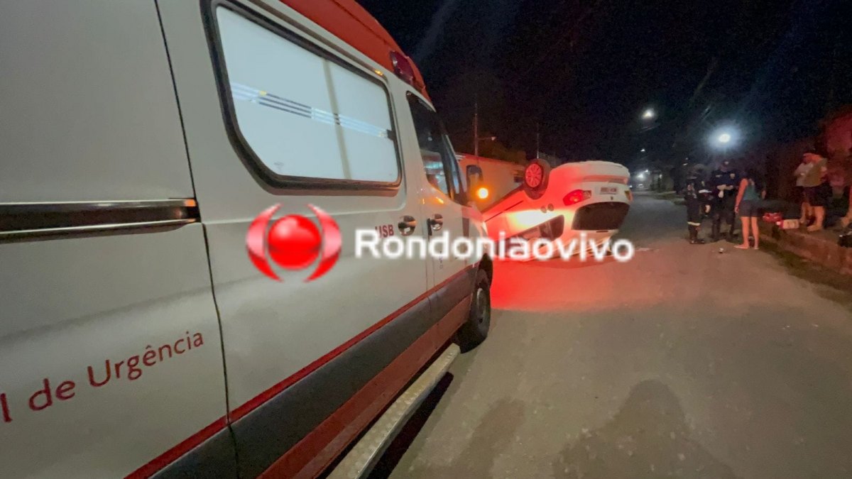 VEJA VÍDEO: Motorista foge após acidente com capotamento na zona Sul 