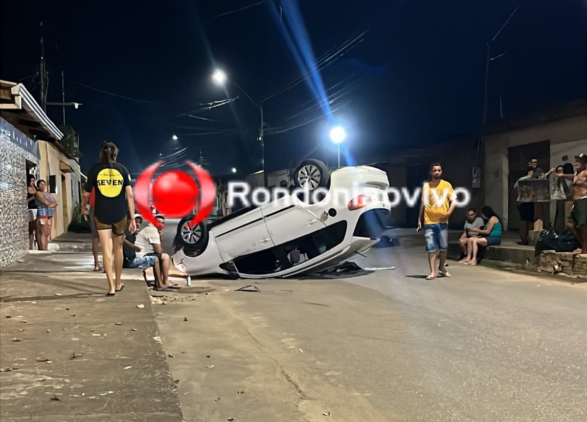 VEJA VÍDEO: Motorista foge após acidente com capotamento na zona Sul 