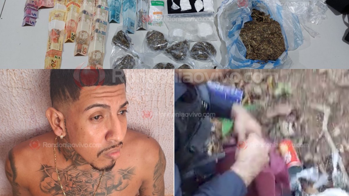 URGENTE - VÍDEO: Equipe do sargento Machado prende traficante com droga em mata no Orgulho