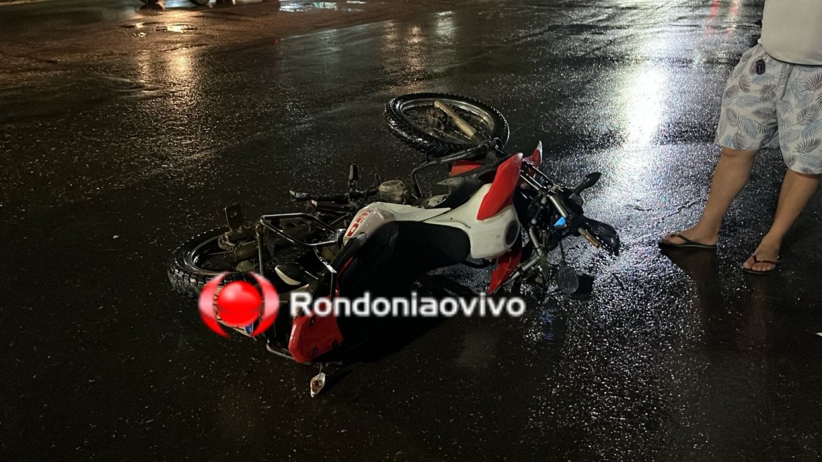 URGENTE: Motociclista sofre duas fraturas em grave acidente no Centro 