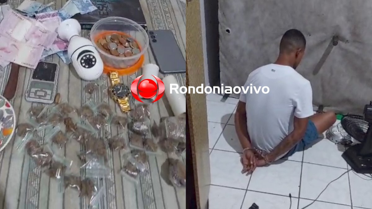 VÍDEOS: Equipe do sargento Machado fecha boca de fumo no Centro e prende foragido 