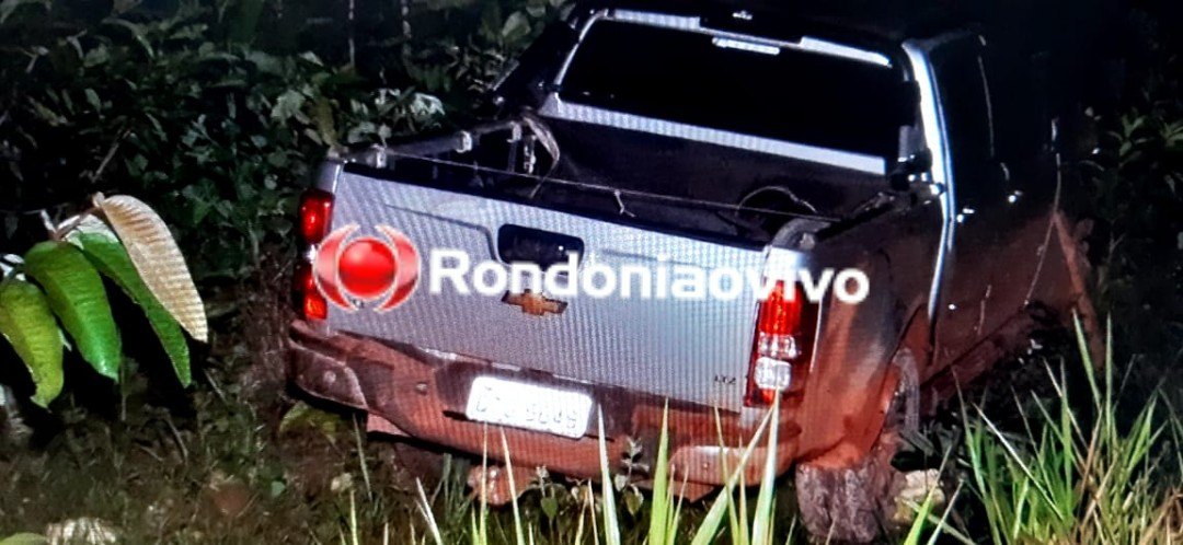 PERSEGUIÇÃO E PRISÃO: Criminoso foge da polícia em caminhonete roubada e cai em ribanceira