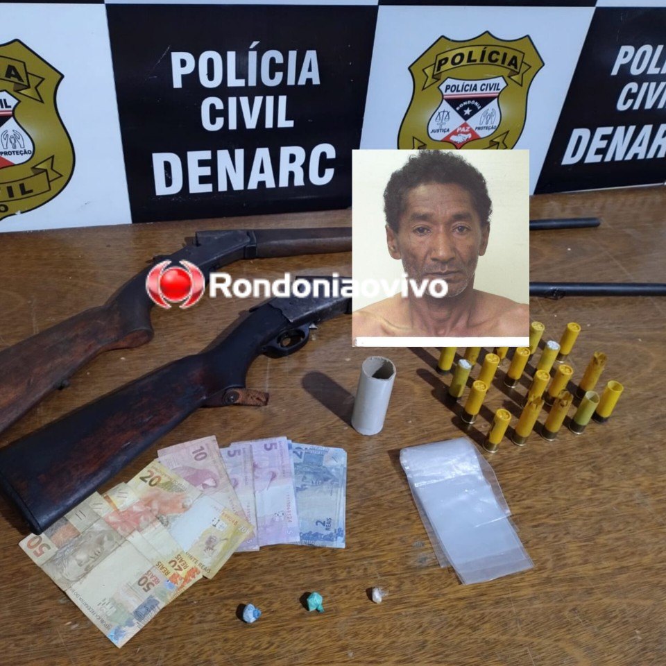 OPERAÇÃO HÓRUS: Denarc prende homem com armas e droga durante buscas em residência 