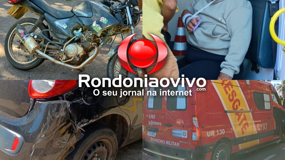 VÍDEO: Mulher em moto sofre fratura após acidente no Liberdade