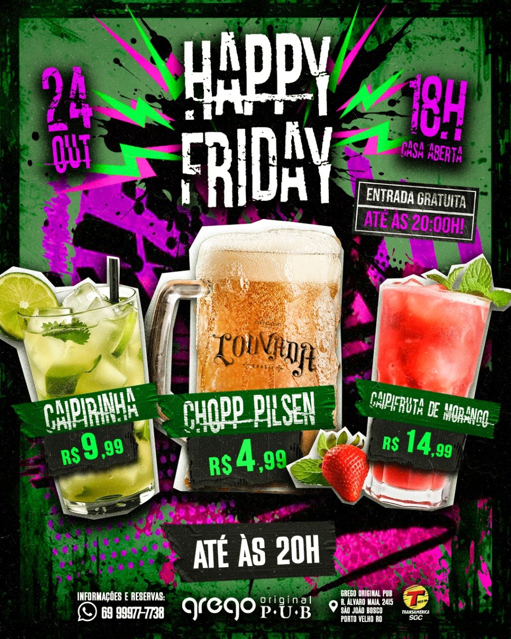 HAPPY FRIDAY:  Confira a agenda desta semana no Grego Original