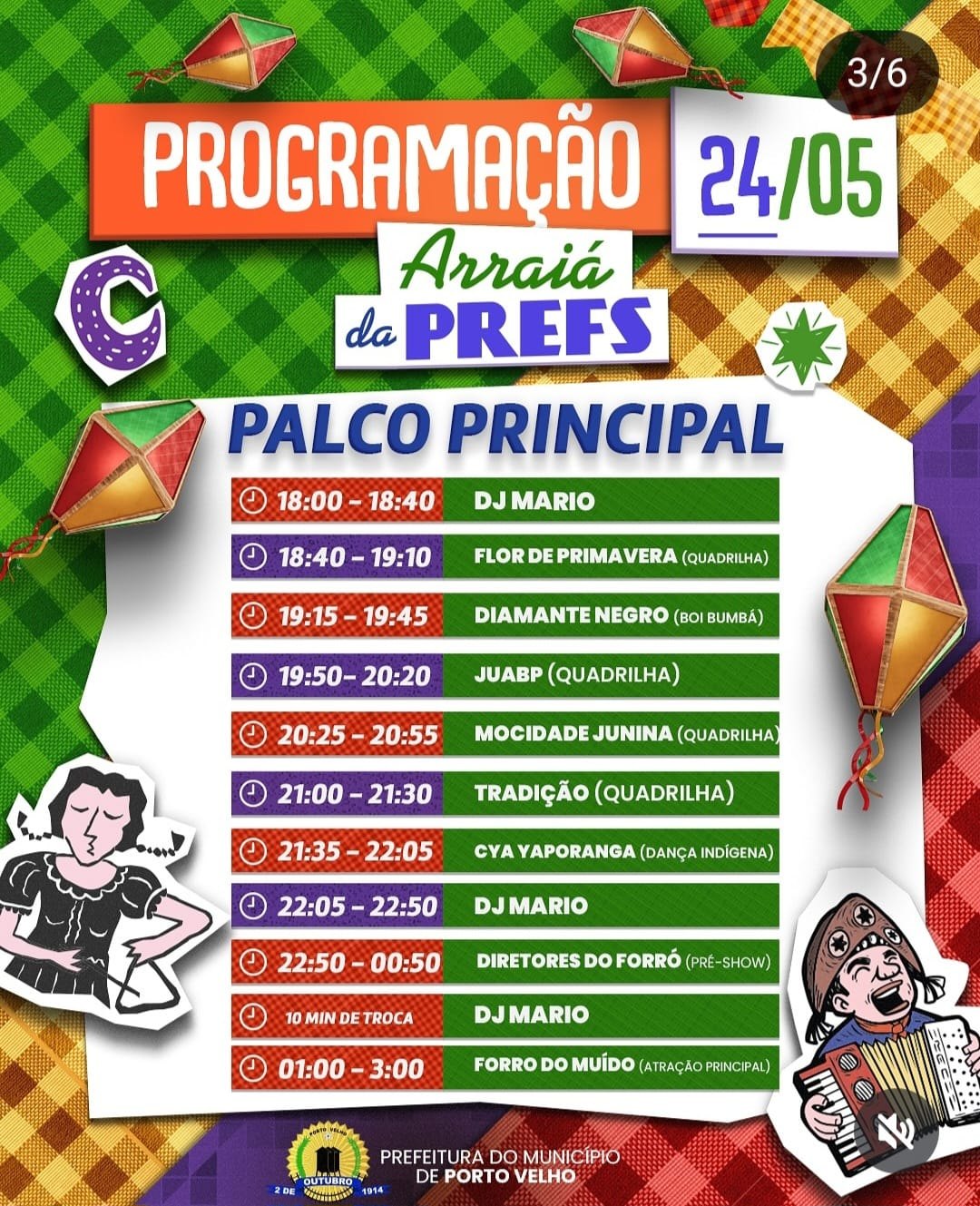ARRAIÁ DA PREFs: Forró, quadrilhas e bois-bumbás na programação que inicia na sexta,23, no Parque da Cidade