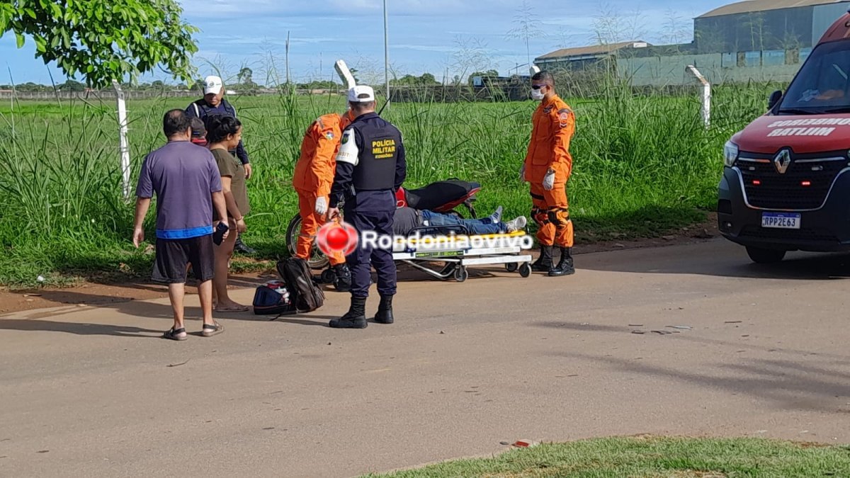NA MAMORÉ: Motociclista bate na traseira de carro após motorista parar em quebra-molas
