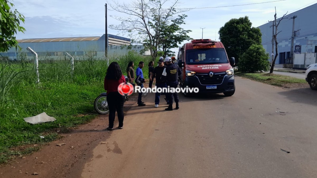 NA MAMORÉ: Motociclista bate na traseira de carro após motorista parar em quebra-molas