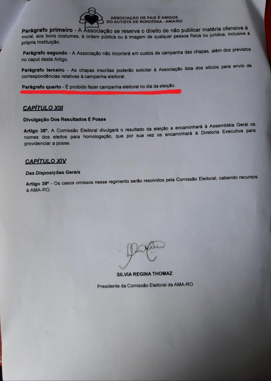 AUTISTAS: Eleição da AMA está causando polêmica em Porto Velho