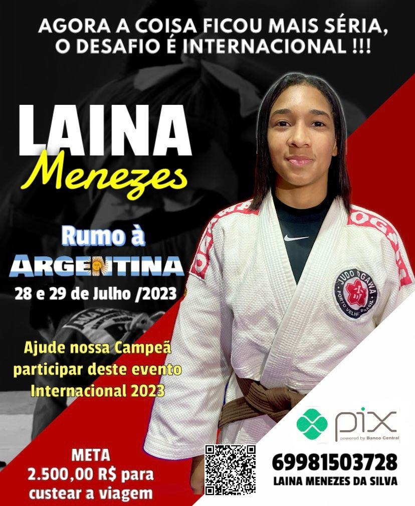 JUDÔ: Campeã Estadual Laina Menezes irá competir na Argentina
