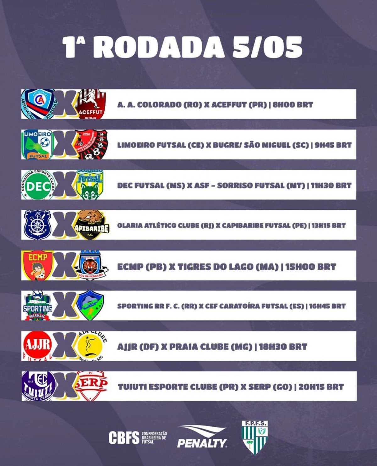 FUTSAL: Colorado representa RO na Taça Brasil Sub-16 em Cascavel (PR)