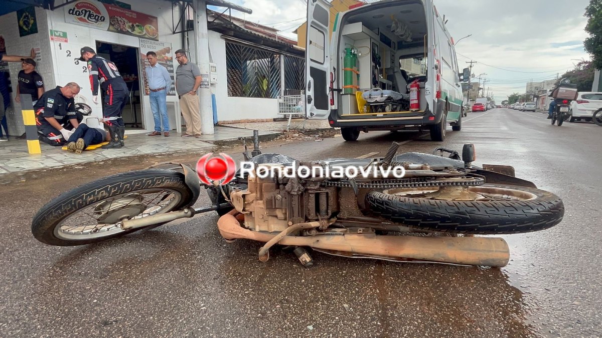 VÍDEO: Idoso em Honda Fan invade cruzamento e sofre grave atropelamento