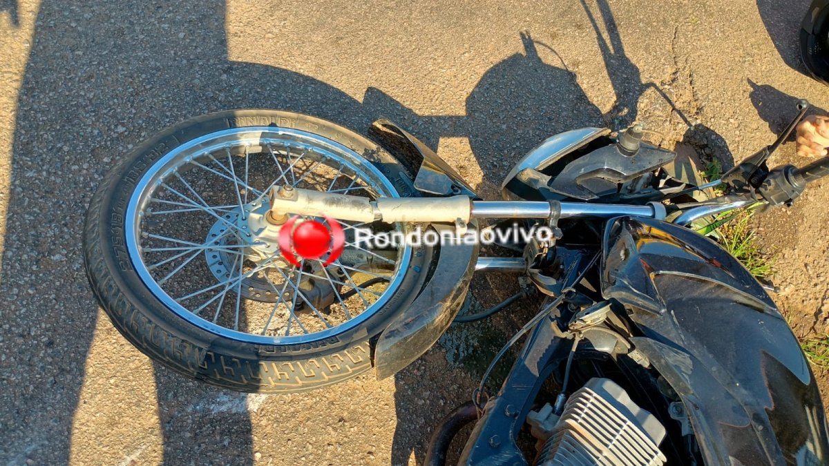 ESCAPOU DA MORTE: Grave acidente é  registrado entre moto e caminhão na Avenida Calama