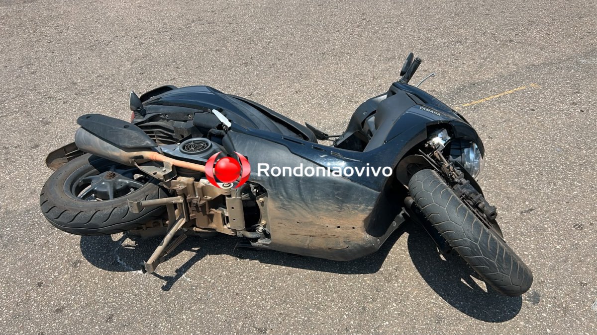 VÍDEO: Moto app e passageira sofrem grave acidente na zona Sul