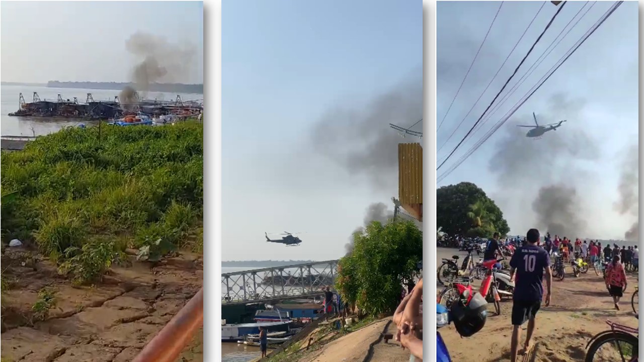 COMBATE AO GARIMPO: Balsas de extração ilegal de ouro são destruídas no rio Madeira