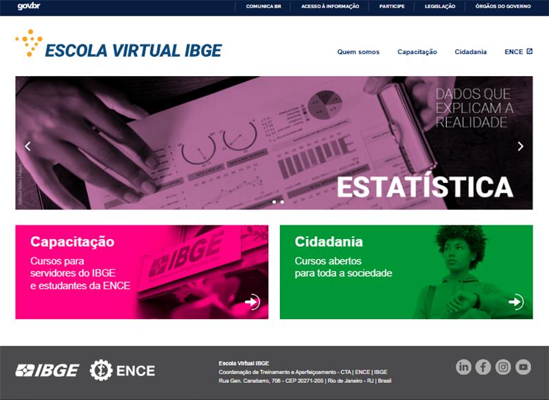 CURSOS GRÁTIS: IBGE lança novo portal da Escola Virtual