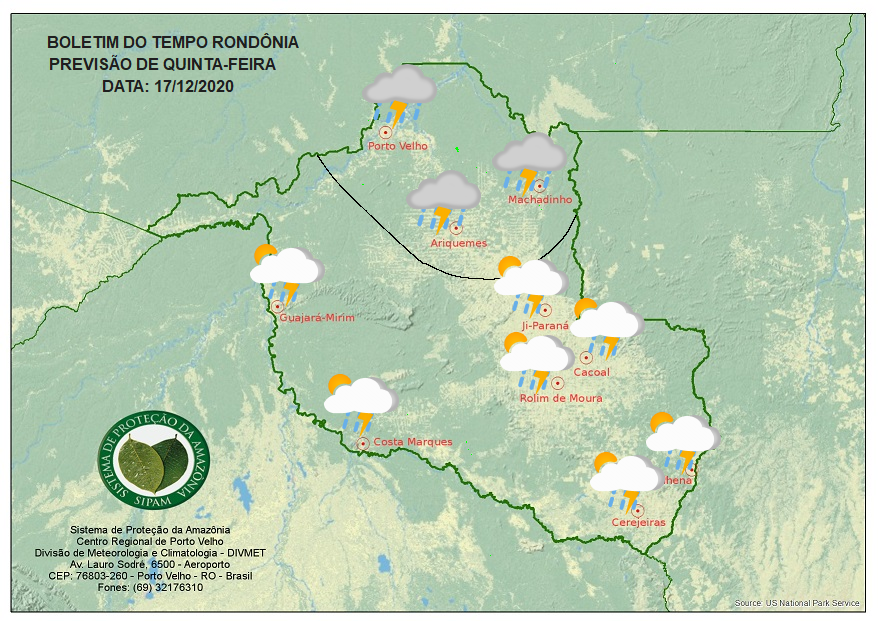 CLIMA: Veja previsão do tempo para esta quinta-feira (17) em Rondônia